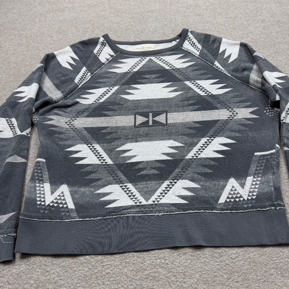 Denim & Supply Ralph Lauren Womens Sweatshirt Gray Small S Pullover Aztec Lady - Picture 2 of 7
